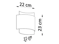 Lámparas de pared Influx industrial de acero - 1 fuentes luminosas 3000K - L.22 x A.23 cm - blanco