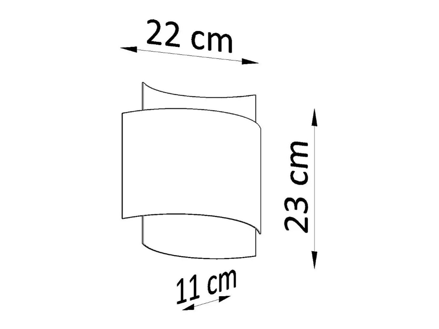 Lámparas de pared Influx industrial de acero - 1 fuentes luminosas 3000K - L.22 x A.23 cm - blanco