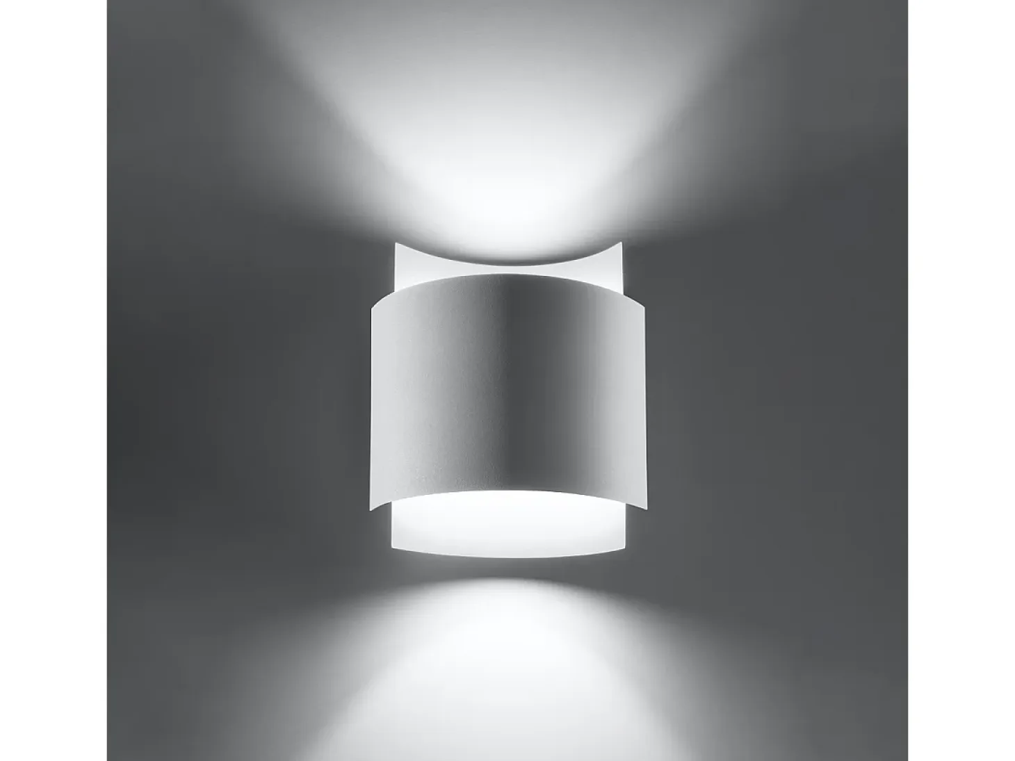 Lámparas de pared Influx industrial de acero - 1 fuentes luminosas 4000K - L.22 x A.23 cm - blanco