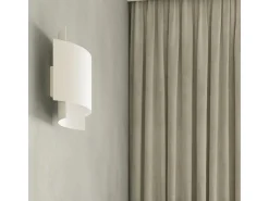 Lámparas de pared Influx industrial de acero - 1 fuentes luminosas 4000K - L.22 x A.23 cm - blanco