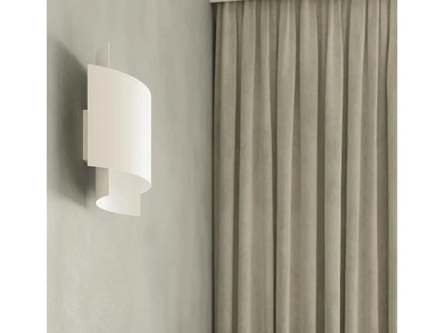 Lámparas de pared Influx industrial de acero - 1 fuentes luminosas 4000K - L.22 x A.23 cm - blanco