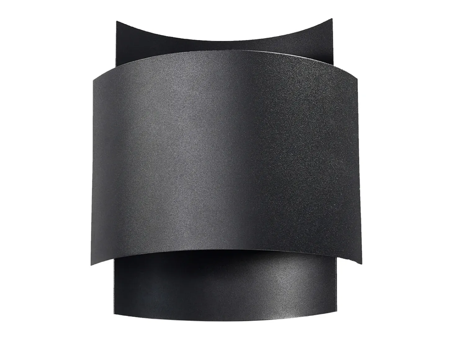 Lámparas de pared Influx industrial de acero - 1 fuentes luminosas 3000K - L.22 x A.23 cm - negro