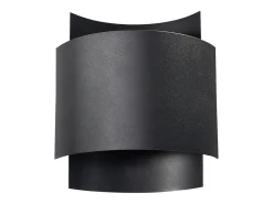 Lámparas de pared Influx industrial de acero - 1 fuentes luminosas 4000K - L.22 x A.23 cm - negro