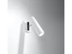 Lámparas de pared Invicta moderno de acero - 1 fuentes luminosas 3000K - L.8 x A.20 cm - blanco