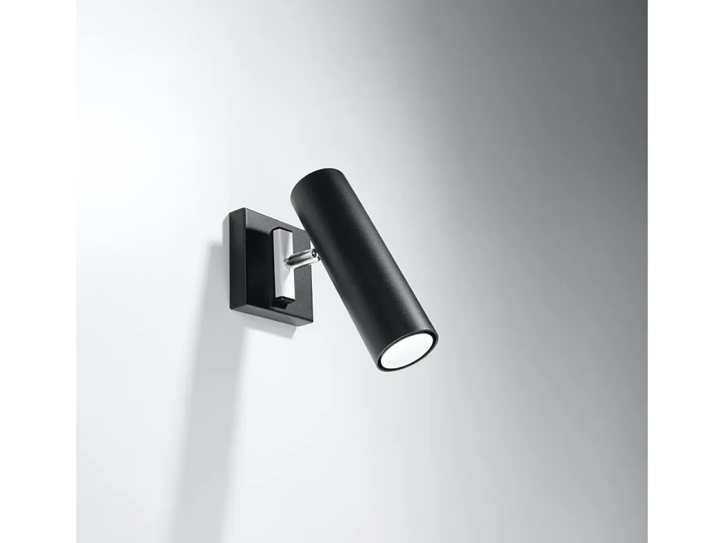 Lámparas de pared Invicta moderno de acero - 1 fuentes luminosas 3000K - L.8 x A.20 cm - negro