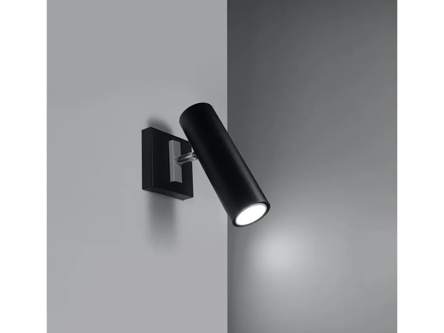 Lámparas de pared Invicta moderno de acero - 1 fuentes luminosas 4000K - L.8 x A.20 cm - negro