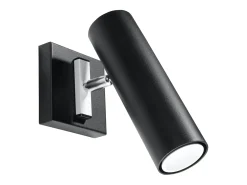 Lámparas de pared Invicta moderno de acero - 1 fuentes luminosas 4000K - L.8 x A.20 cm - negro