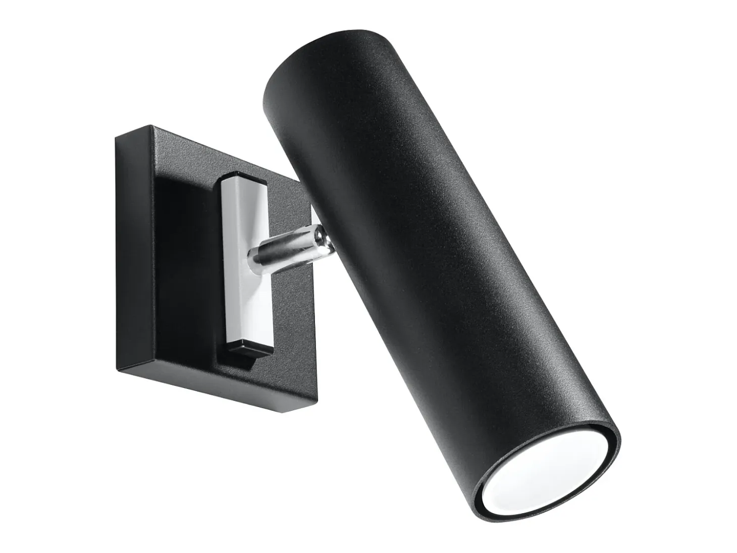 Lámparas de pared Invicta moderno de acero - 1 fuentes luminosas 4000K - L.8 x A.20 cm - negro
