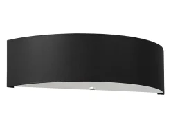 Lámparas de pared Kalmaris minimalista de tela/vidrio/acero - 2 fuentes luminosas 3000K - L.45 x A.12 cm - negro