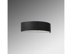 Lámparas de pared Kalmaris minimalista de tela/vidrio/acero - 2 fuentes luminosas 3000K - L.45 x A.12 cm - negro
