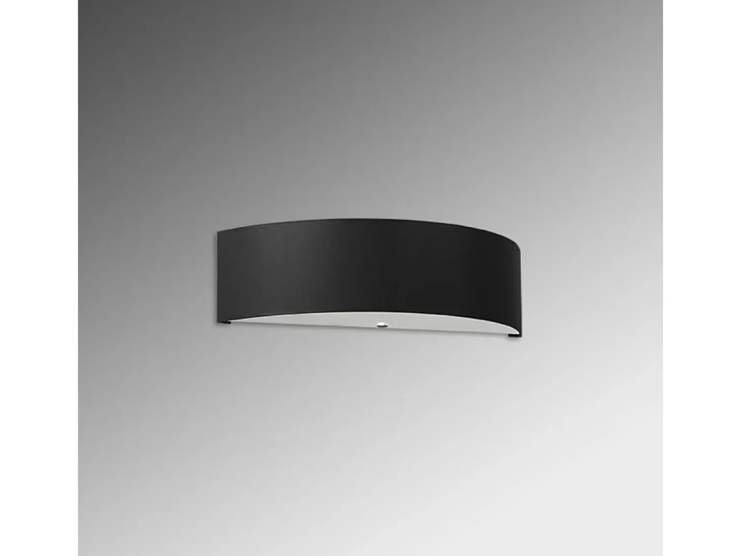 Lámparas de pared Kalmaris minimalista de tela/vidrio/acero - 2 fuentes luminosas 3000K - L.45 x A.12 cm - negro