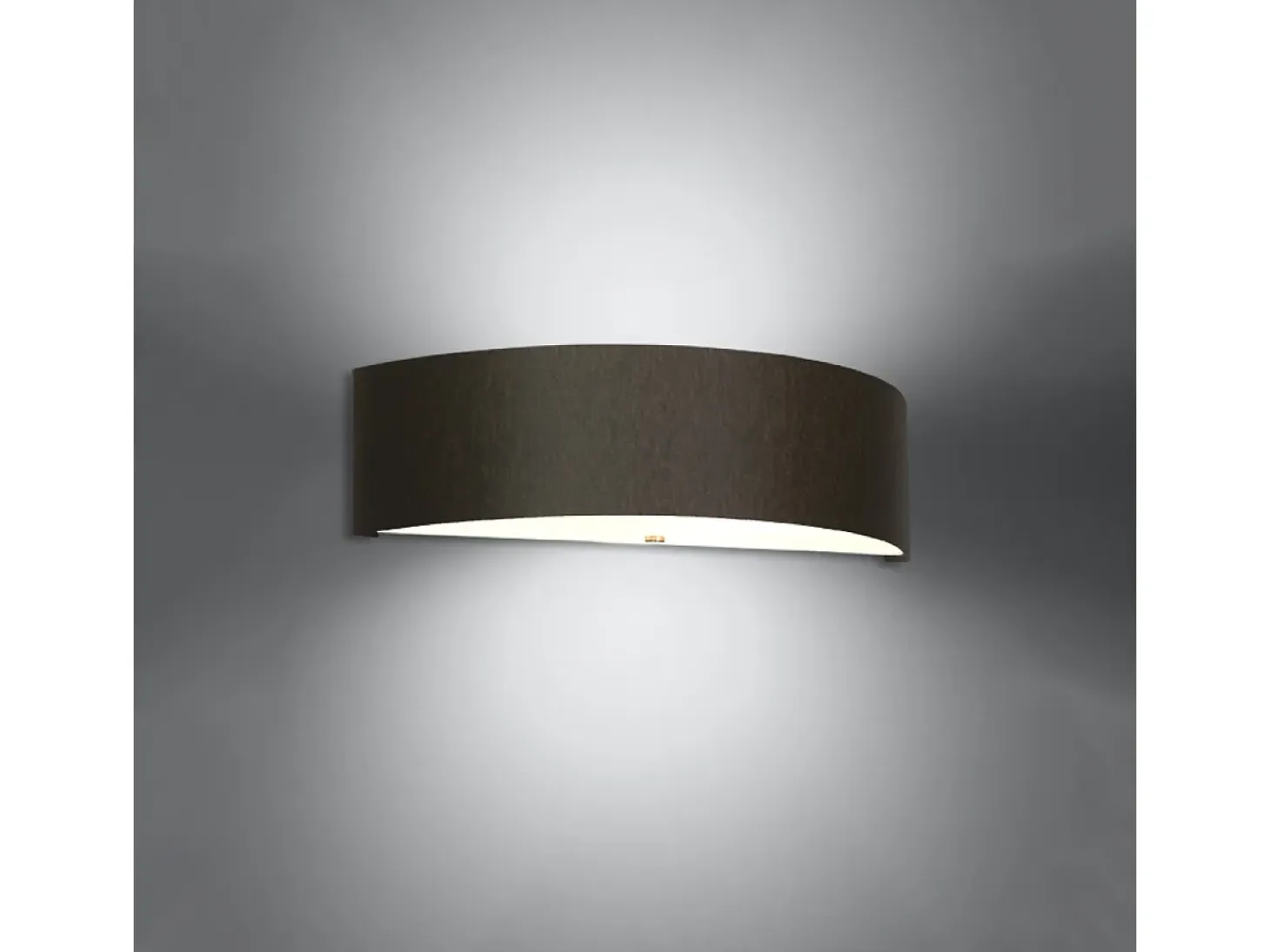 Lámparas de pared Kalmaris minimalista de tela/vidrio/acero - 2 fuentes luminosas 4000K - L.45 x A.12 cm - negro
