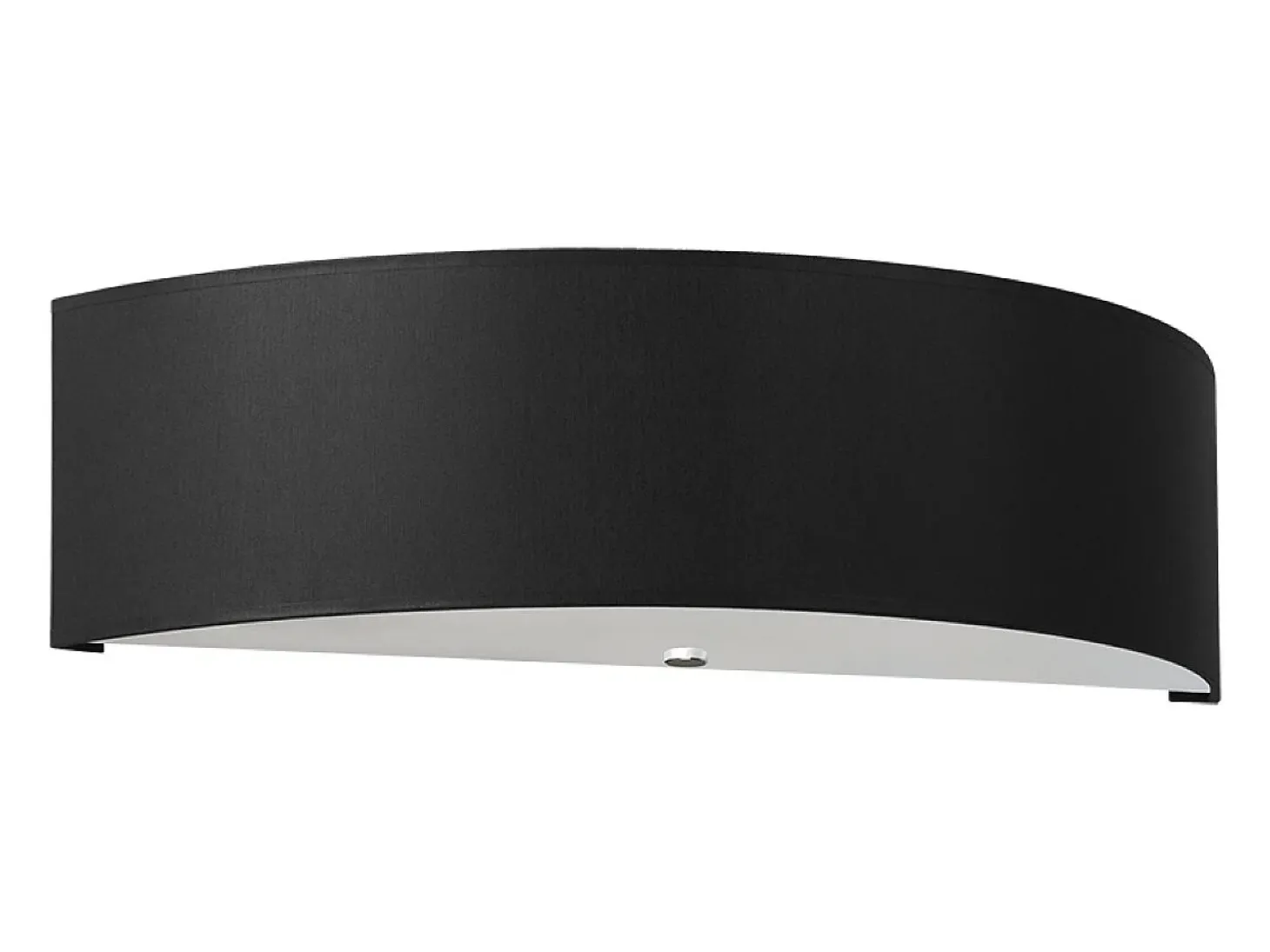 Lámparas de pared Kalmaris minimalista de tela/vidrio/acero - 2 fuentes luminosas 4000K - L.45 x A.12 cm - negro