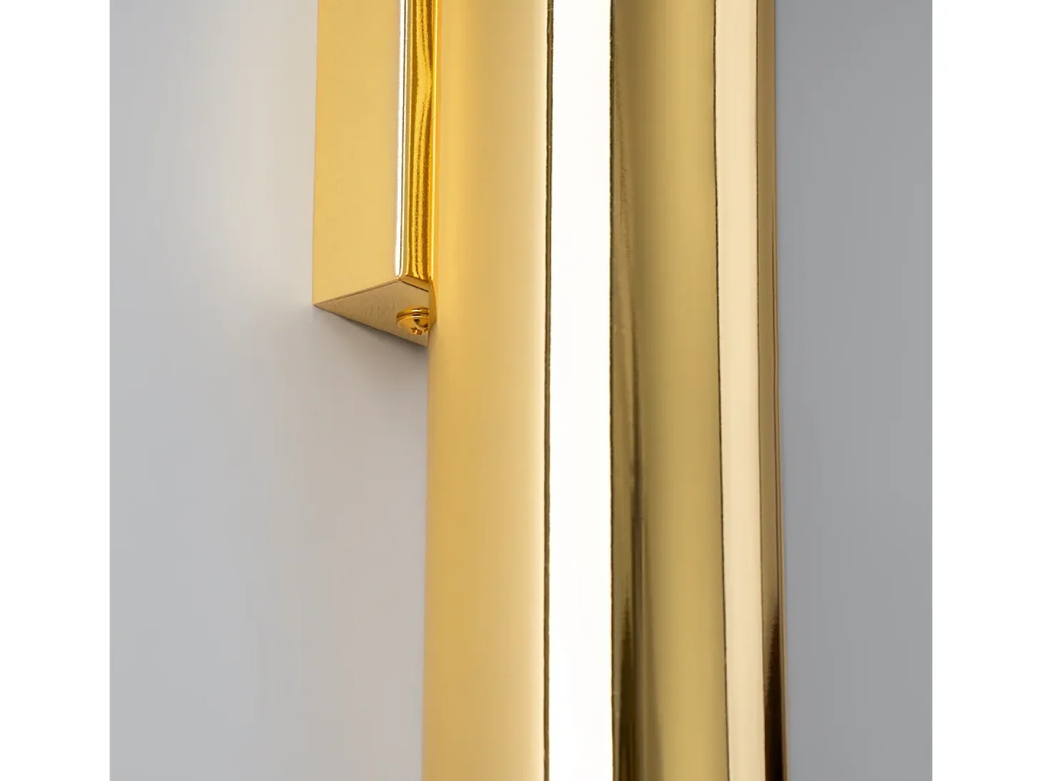 Lámparas De Pared Lagos Moderno De Acero - 2 Fuentes Luminosas - L.6 X A.30 Cm - Brillo Dorado