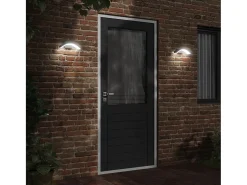Lámparas de pared LED de exterior 2 uds aluminio fundido negro ES192247