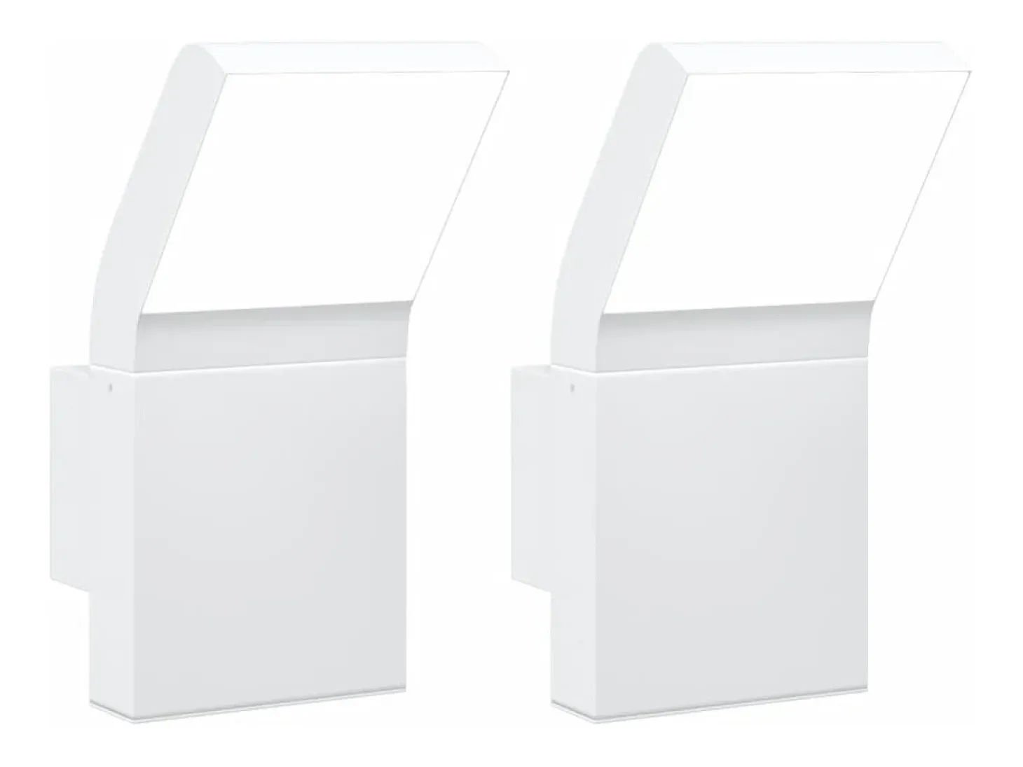 Lámparas de pared LED de exterior 2 uds aluminio fundido blanco ES321294