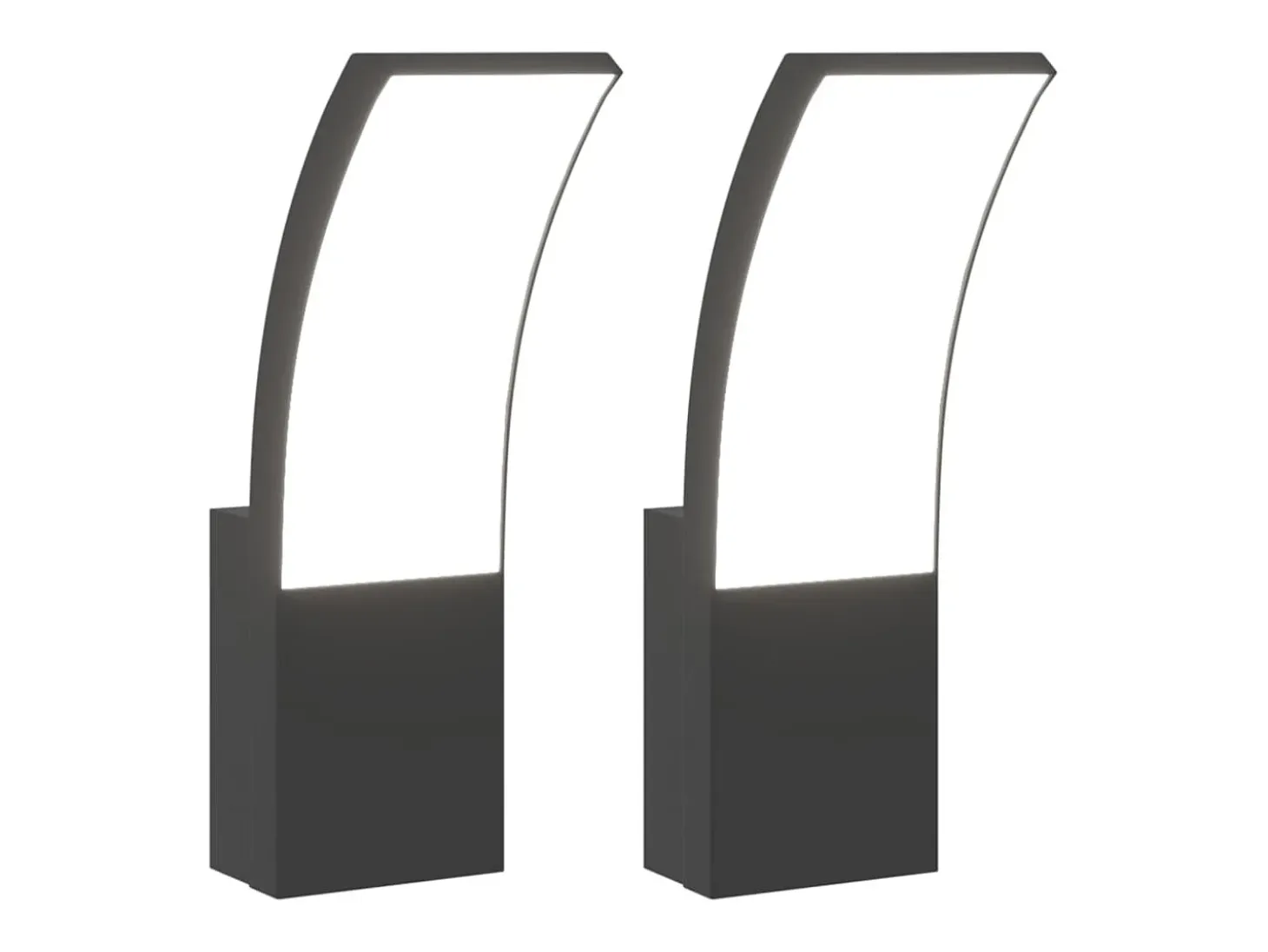 Lámparas de pared LED de exterior 2 uds aluminio fundido negro ES334109