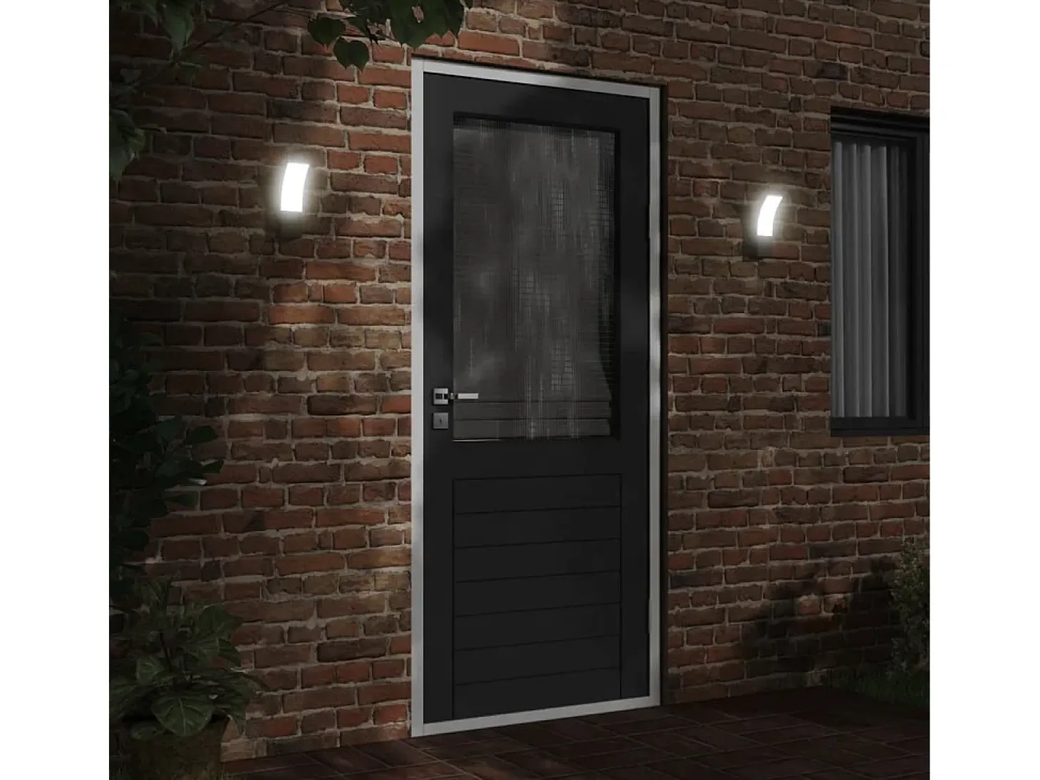 Lámparas de pared LED de exterior 2 uds aluminio fundido negro ES334109
