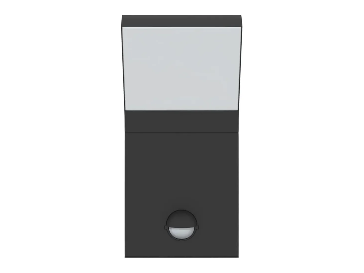 Lámparas de pared LED exterior con sensor 2 uds aluminio negro ES338334