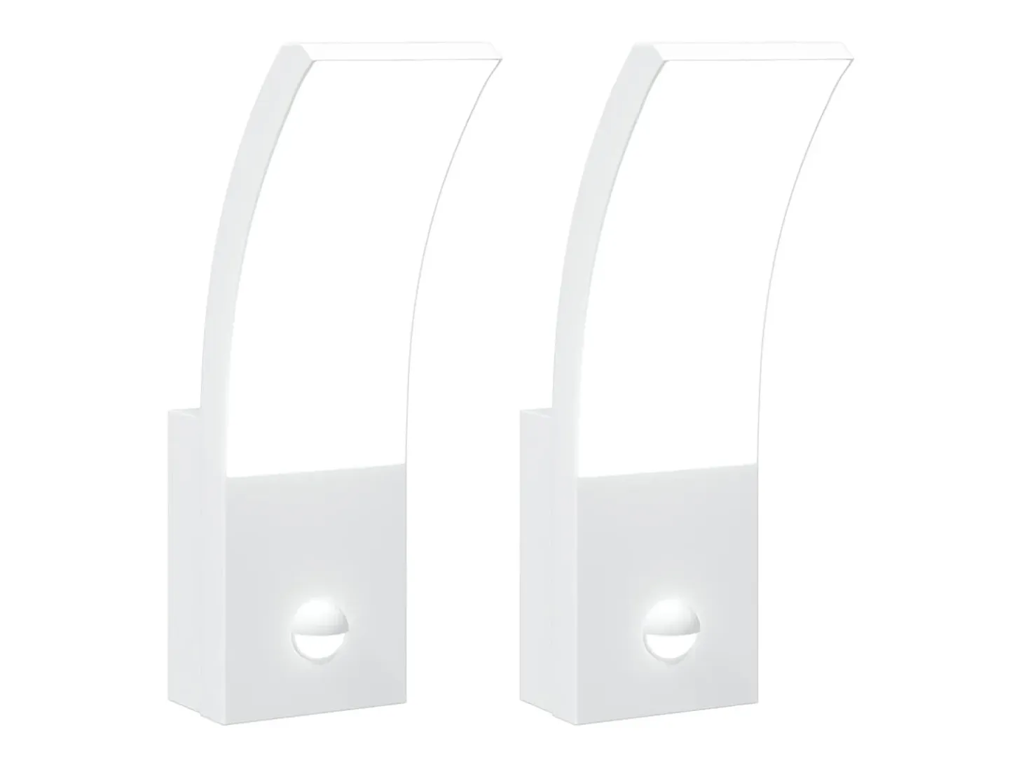 Lámparas de pared LED exterior con sensor 2 uds aluminio blanco ES765149