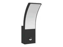 Lámparas de pared LED exterior con sensor 2 uds aluminio negro ES134150