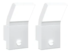 Lámparas de pared LED exterior con sensor 2 uds aluminio blanco ES940589