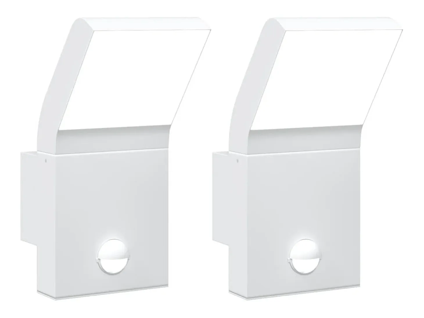 Lámparas de pared LED exterior con sensor 2 uds aluminio blanco ES940589