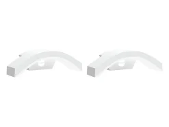 Lámparas de pared LED exterior con sensor 2 uds aluminio blanco ES415522