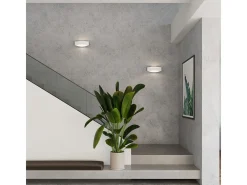 Lámparas de pared Litim moderno de acero - 1 fuentes luminosas 4000K - L.12 x A.12 cm - blanco