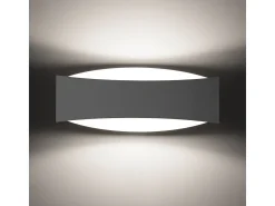 Lámparas de pared Litim moderno de acero - 1 fuentes luminosas 4000K - L.12 x A.12 cm - blanco