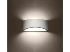 Lámparas de pared Litte moderno de cerámica - 1 fuentes luminosas 4000K - L.31,5 x A.14,5 cm - blanco