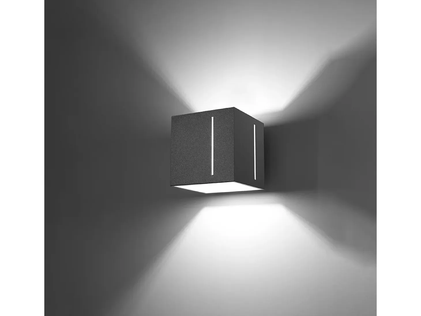 Lámparas de pared Luminara moderno de aluminio - 1 fuentes luminosas 4000K - L.10 x A.10 cm - gris