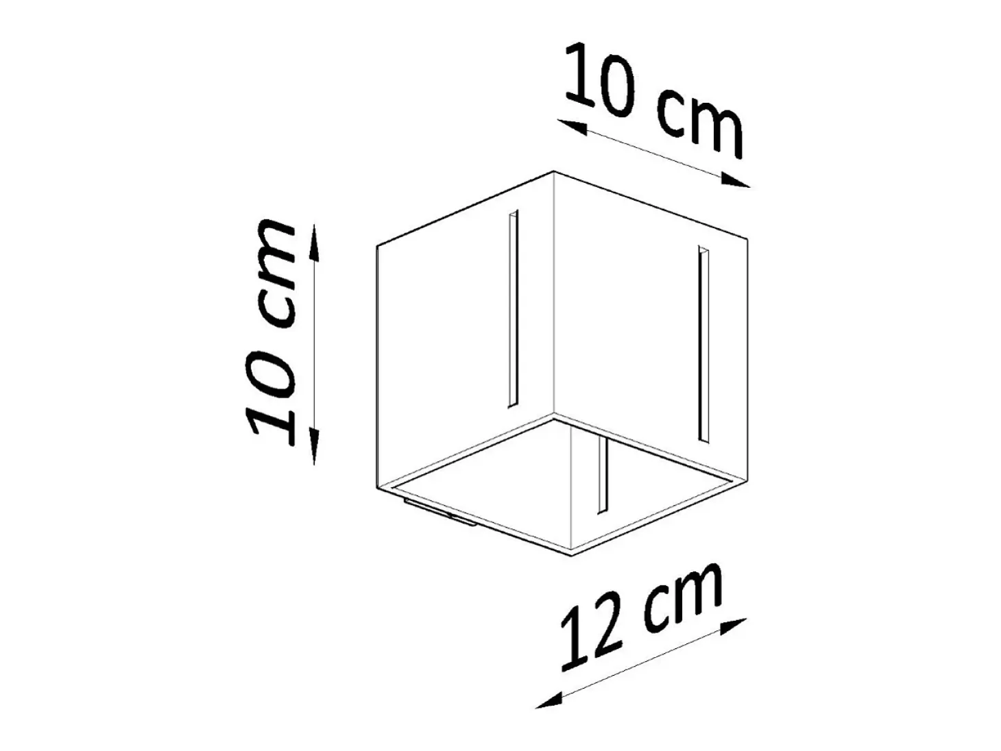 Lámparas de pared Luminara moderno de aluminio - 1 fuentes luminosas 4000K - L.10 x A.10 cm - gris
