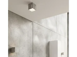 Lámparas de pared Luminara moderno de aluminio - 1 fuentes luminosas 4000K - L.10 x A.10 cm - gris