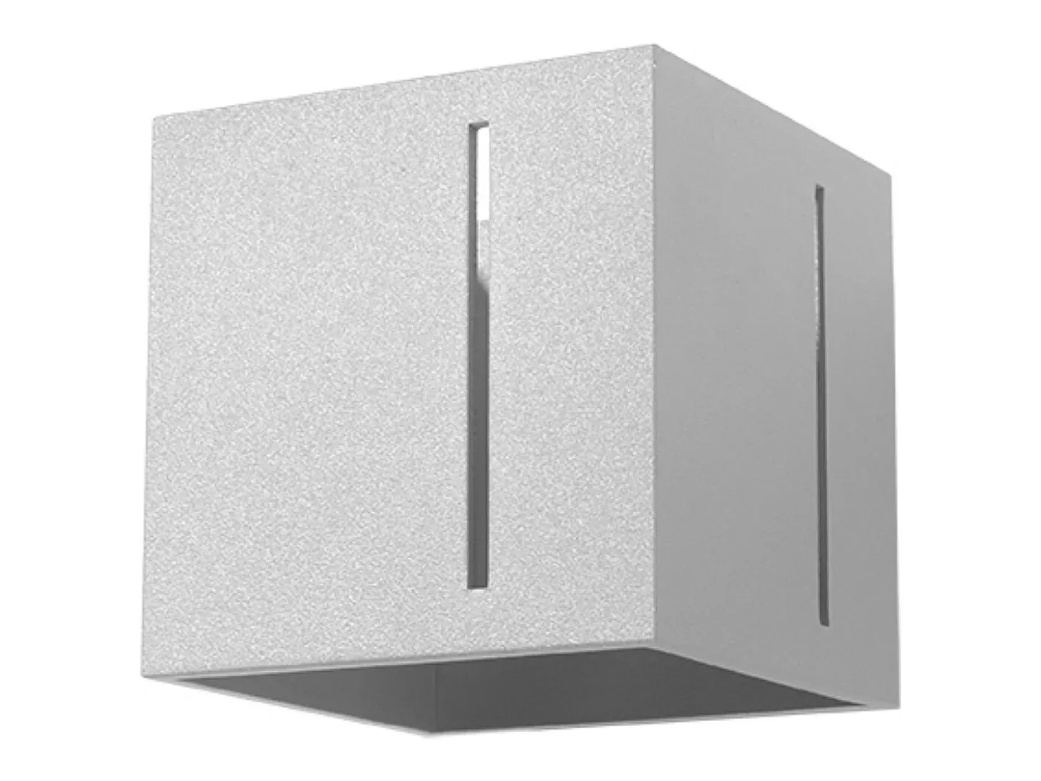Lámparas de pared Luminara moderno de aluminio - 1 fuentes luminosas 4000K - L.10 x A.10 cm - gris