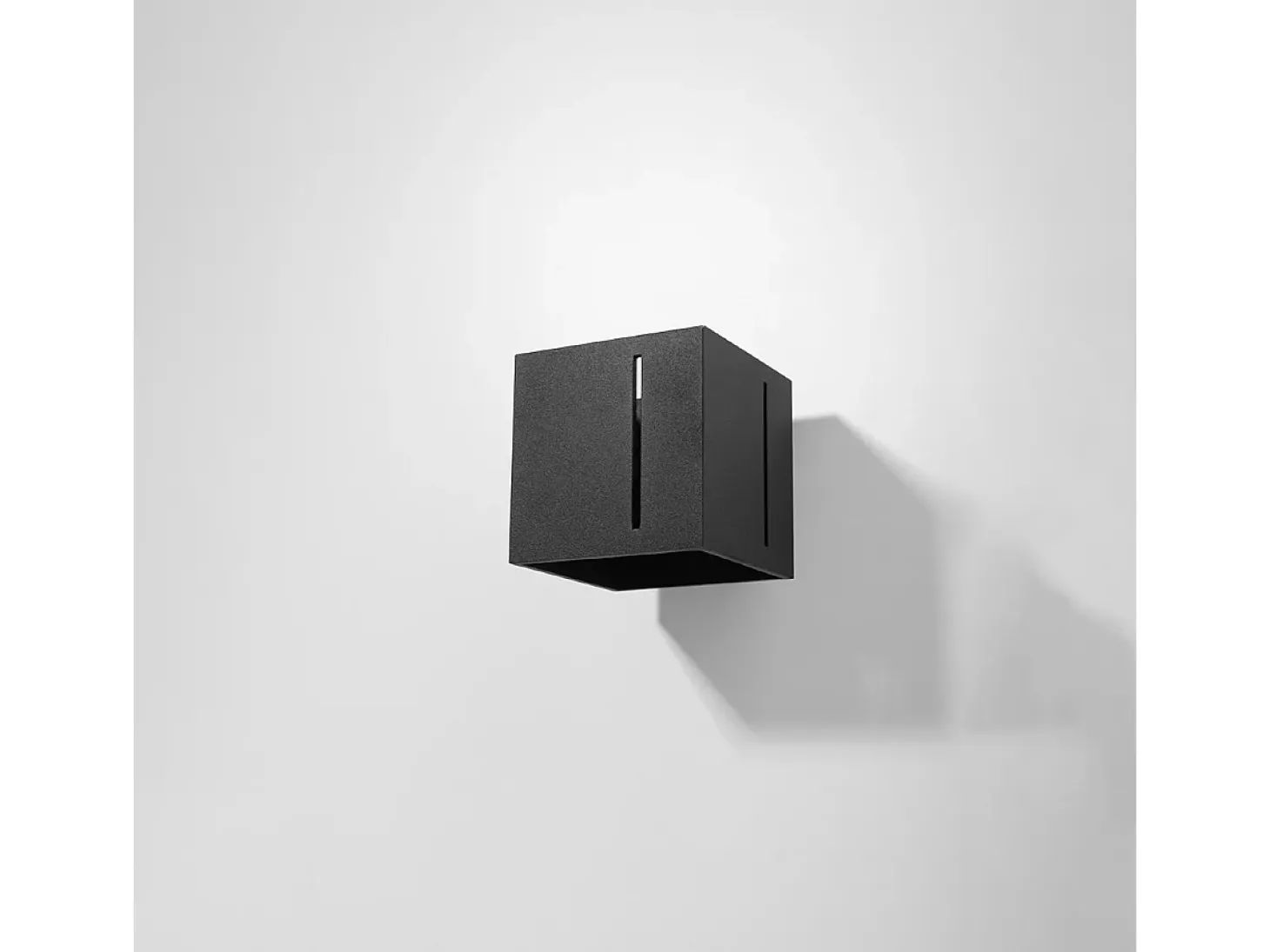 Lámparas de pared Luminara moderno de aluminio - 1 fuentes luminosas 3000K - L.10 x A.10 cm - negro