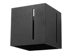 Lámparas de pared Luminara moderno de aluminio - 1 fuentes luminosas 3000K - L.10 x A.10 cm - negro