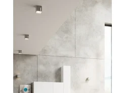 Lámparas de pared Luminara moderno de aluminio - 1 fuentes luminosas 3000K - L.10 x A.10 cm - gris