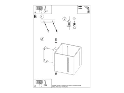 Lámparas de pared Luminara moderno de aluminio - 1 fuentes luminosas 4000K - L.10 x A.10 cm - negro