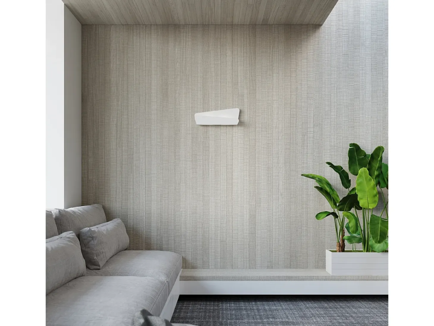 Lámparas de pared Lumivea moderno de acero - 2 fuentes luminosas 3000K - L.40 x A.15 cm - blanco