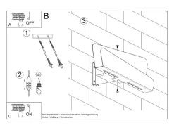 Lámparas de pared Lumivea moderno de acero - 2 fuentes luminosas 3000K - L.40 x A.15 cm - blanco