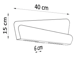 Lámparas de pared Lumivea moderno de acero - 2 fuentes luminosas 4000K - L.40 x A.15 cm - blanco