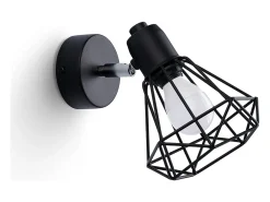 Lámparas de pared Lunova moderno de acero - 1 fuentes luminosas 3000K - L.18 x A.18 cm - negro