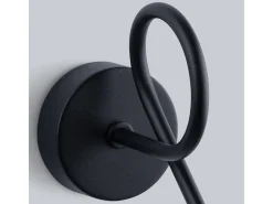 Lámparas de pared Lunova moderno de acero - 1 fuentes luminosas 4000K - L.15 x A.30 cm - negro