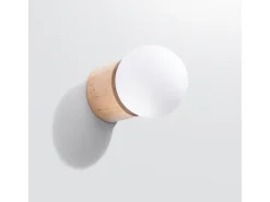 Lámparas de pared Lust moderno de madera - 1 fuentes luminosas 3000K - L.12 x A.12 cm - madera natural