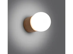 Lámparas de pared Lust moderno de madera - 1 fuentes luminosas 4000K - L.12 x A.12 cm - madera natural