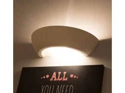 Lámparas de pared Luxis moderno de cerámica/vidrio - 1 fuentes luminosas 3000K - L.34 x A.8 cm - blanco