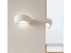 Lámparas de pared Luxis moderno de cerámica/vidrio - 1 fuentes luminosas 3000K - L.34 x A.8 cm - blanco