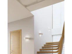 Lámparas de pared Luxis moderno de cerámica/vidrio - 1 fuentes luminosas 4000K - L.34 x A.8 cm - blanco