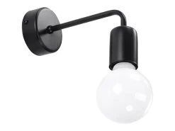 Lámparas de pared Luxra desván de acero - 1 fuentes luminosas 3000K - L.8 x A.8 cm - negro